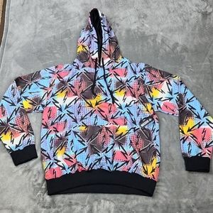 Massive Outdoor Mens Med Hoodie All over print Geometric Blue colorful Sweater